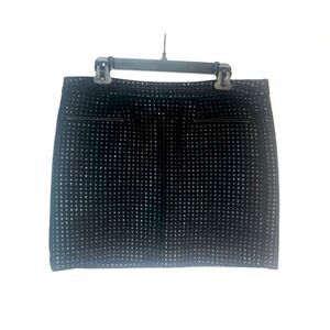 Gap Faux Leather Mini Skirt Checkered Women Size 10